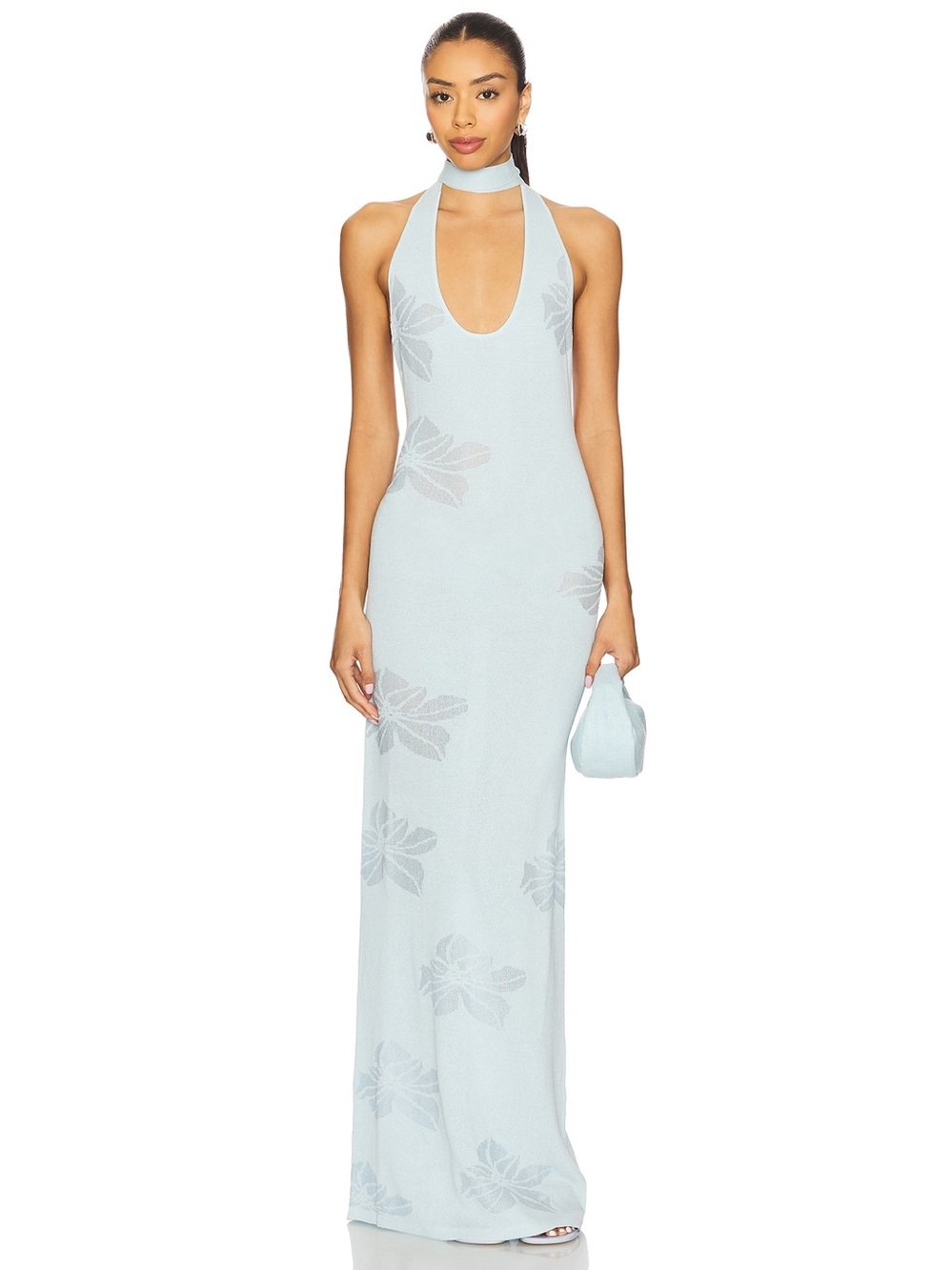 NWT SNDYS x REVOLVE Tahiti Maxi Dress in Blue
